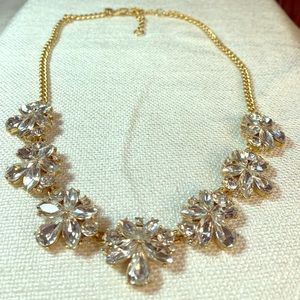 J.Crew Floral Crystal Necklace,